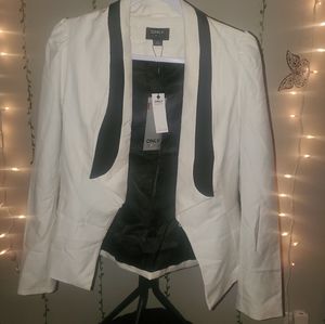 NWT XL Beige/Black Blazer by ONLY